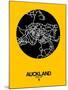 Auckland Street Map Yellow-NaxArt-Mounted Art Print