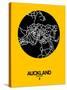 Auckland Street Map Yellow-NaxArt-Stretched Canvas