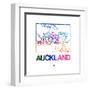 Auckland Watercolor Street Map-NaxArt-Framed Art Print