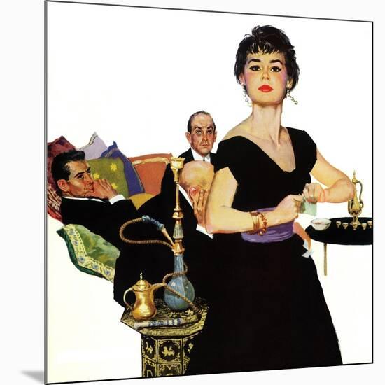Auctioned Bride - Saturday Evening Post "Men at the Top", October 16, 1954 pg.34-Coby Whitmore-Mounted Giclee Print
