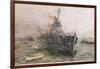 Audacious' One of the Most Powerful Members of the Allied Fleet is Sunk by a German Mine-William Lionel Wyllie-Framed Photographic Print