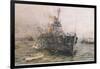 Audacious' One of the Most Powerful Members of the Allied Fleet is Sunk by a German Mine-William Lionel Wyllie-Framed Photographic Print