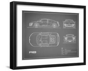 Audi R8 V10-Grey-Mark Rogan-Framed Art Print