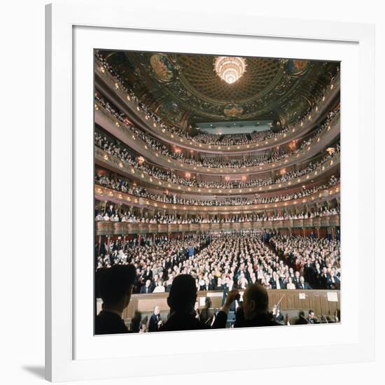 Audience at Gala on the Last Night in the Old Metropolitan Opera House-Henry Groskinsky-Framed Photographic Print