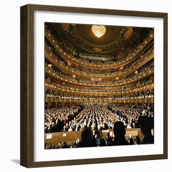 Audience at Gala on the Last Night in the Old Metropolitan Opera House-Henry Groskinsky-Framed Photographic Print