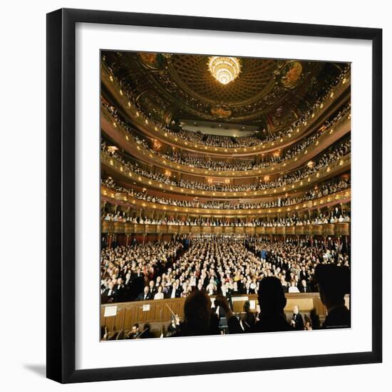 Audience at Gala on the Last Night in the Old Metropolitan Opera House-Henry Groskinsky-Framed Photographic Print