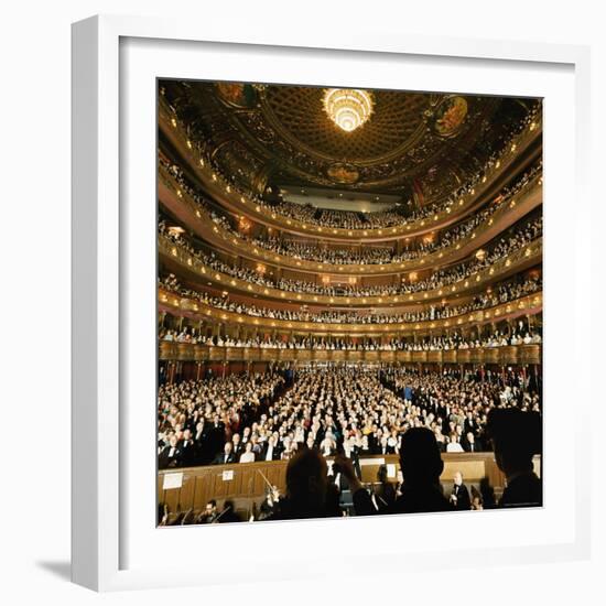 Audience at Gala on the Last Night in the Old Metropolitan Opera House-Henry Groskinsky-Framed Photographic Print