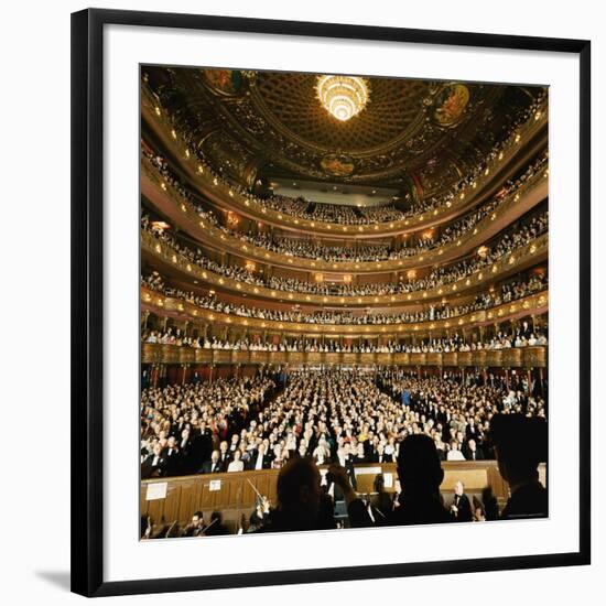 Audience at Gala on the Last Night in the Old Metropolitan Opera House-Henry Groskinsky-Framed Photographic Print