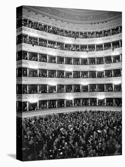 Audience at Performance at La Scala Opera House-Alfred Eisenstaedt-Stretched Canvas