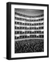 Audience at Performance at La Scala Opera House-Alfred Eisenstaedt-Framed Premium Photographic Print