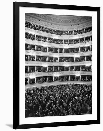 Audience at Performance at La Scala Opera House-Alfred Eisenstaedt-Framed Photographic Print