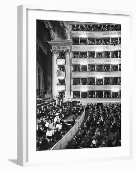 Audience at Performance at La Scala Opera House-Alfred Eisenstaedt-Framed Photographic Print