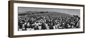 Audience at Woodstock Music Festival-John Dominis-Framed Premium Photographic Print