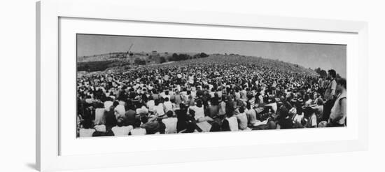 Audience at Woodstock Music Festival-John Dominis-Framed Premium Photographic Print