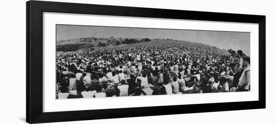 Audience at Woodstock Music Festival-John Dominis-Framed Premium Photographic Print