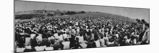 Audience at Woodstock Music Festival-John Dominis-Mounted Premium Photographic Print