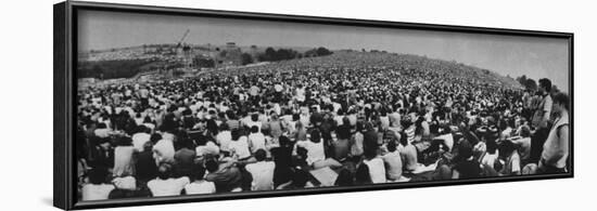 Audience at Woodstock Music Festival-John Dominis-Framed Photographic Print