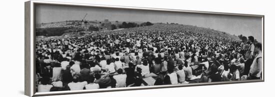 Audience at Woodstock Music Festival-John Dominis-Framed Photographic Print