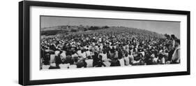 Audience at Woodstock Music Festival-John Dominis-Framed Photographic Print