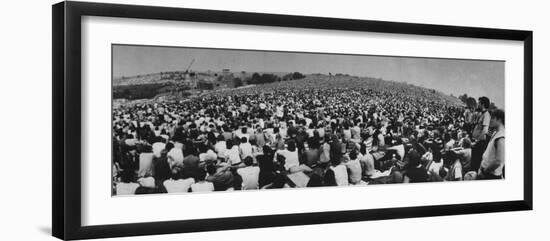 Audience at Woodstock Music Festival-John Dominis-Framed Photographic Print