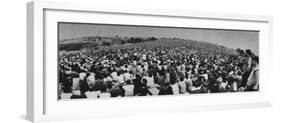 Audience at Woodstock Music Festival-John Dominis-Framed Photographic Print