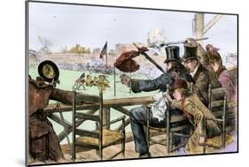 Audience Enjoying a College Football Game, 1880s-null-Mounted Giclee Print
