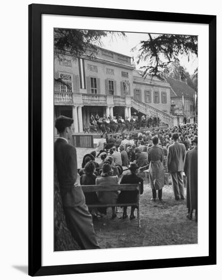 Audience Enjoying the Vienna Philharmonic Orchestra Performing an Outdoor Mozart Concert-null-Framed Photographic Print