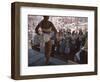 Audience Gathers to Watch a Dancer in a Two-Piece Costume at the Iowa State Fair, 1955-John Dominis-Framed Photographic Print