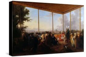 Audience Given in Constantinople by the Grand Vizier Aimali Carac for Francois-Emmanuel Guignard-Francesco Giuseppe Casanova-Stretched Canvas