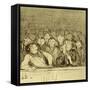 Audience in the Gallery-Honore Daumier-Framed Stretched Canvas