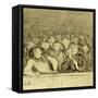 Audience in the Gallery-Honore Daumier-Framed Stretched Canvas