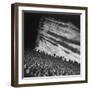 Audience Members Enjoying the Natural Acoustics of the Red Rocks Amphitheater During a Concert-John Florea-Framed Photographic Print