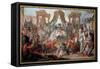 Audience of the Emperor of China the Subjects Prostrate before the Emperor. Painting by Francois Bo-Francois Boucher-Framed Stretched Canvas