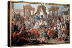 Audience of the Emperor of China the Subjects Prostrate before the Emperor. Painting by Francois Bo-Francois Boucher-Stretched Canvas