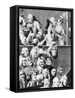 AUDIENCE - 'The Laughing-William Hogarth-Framed Stretched Canvas