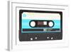 Audio Cassette Isolated on White-Zibedik-Framed Art Print