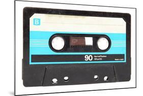 Audio Cassette Isolated on White-Zibedik-Mounted Art Print