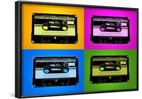 Audio Cassette Tapes Bright Pop Art Print Poster-null-Framed Poster