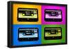 Audio Cassette Tapes Bright Pop Art Print Poster-null-Framed Poster