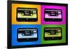 Audio Cassette Tapes Bright Pop Art Print Poster-null-Framed Poster