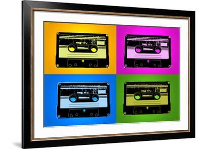 Audio Cassette Tapes Bright Pop--Framed Art Print