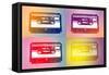 Audio Cassette Tapes Flash Pop Art Print Poster-null-Framed Stretched Canvas