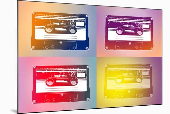 Audio Cassette Tapes Flash Pop Art Print Poster-null-Mounted Poster