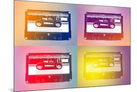 Audio Cassette Tapes Flash Pop Art Print Poster-null-Mounted Poster