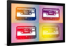 Audio Cassette Tapes Flash Pop Art Print Poster-null-Framed Poster