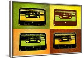 Audio Cassette Tapes Pop Art Print Poster-null-Framed Poster