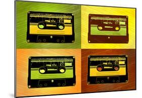 Audio Cassette Tapes Pop Art Print Poster-null-Mounted Poster