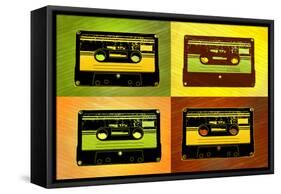 Audio Cassette Tapes Pop Art Print Poster-null-Framed Stretched Canvas