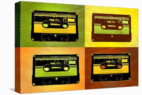 Audio Cassette Tapes Pop Art Print Poster-null-Stretched Canvas