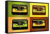 Audio Cassette Tapes Pop Art Print Poster-null-Framed Stretched Canvas